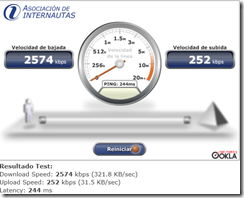 Test de velocidad ADSL y anlisis - ADSLZ one